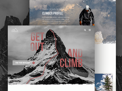 Mountaineering Web Design Concept clean web design mountaineering ui design ux design web design