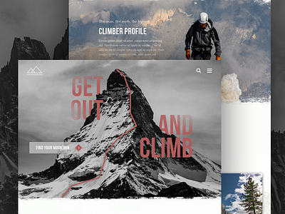 Mountaineering Web Design Concept