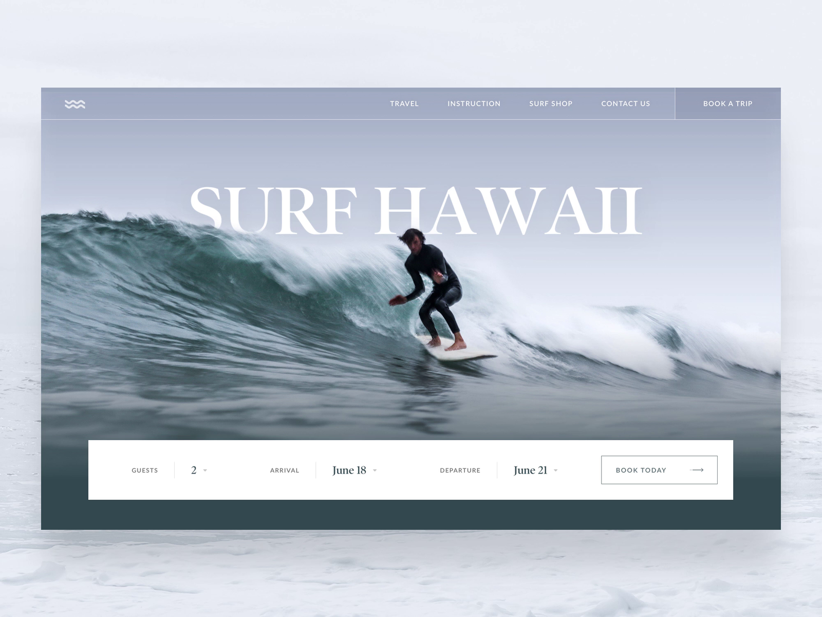 Surf Website Parallax by Sean Packard on Dribbble