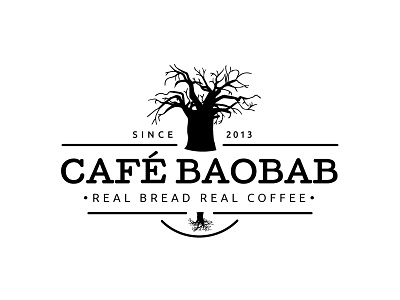 Baobab Logo Design branding cafe cafe baobab coffee shop logo design