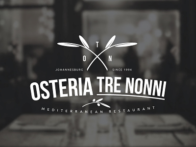 Osteria Tre Nonni Logo Design branding hipster logo logo design osteria tre nonni restaurant logo