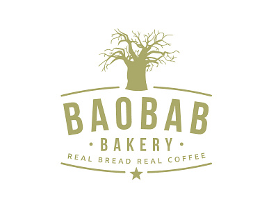 Proposed Baobab Bakery Logo Design baobab cafe hipster logo logo design restaurant