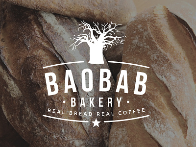 Baobab Bakery Logo Design baobab cafe hipster logo logo design restaurant