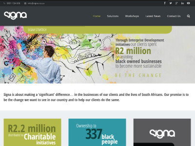 New Website Design & Development for Signa art direction colour design signa web design web development