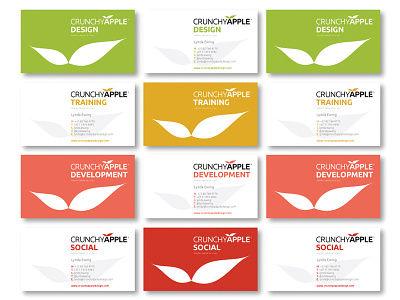 Crunchy Apple Design Business Cards business cardslogo color design