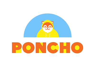 Poncho with logo