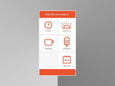 Hide this conversation... icons illustration interface menu nyc startup ui