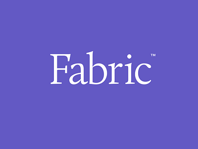Fabric fabric life insurance startup visual identity wordmark