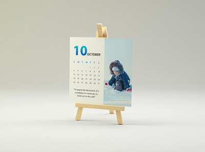 October Calendar art blue calendar creative design graphic graphic design october winter