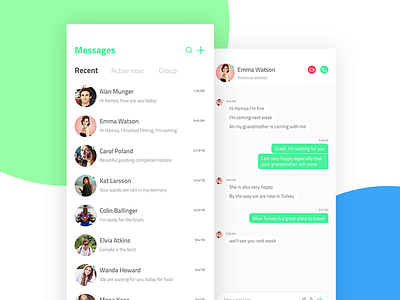 Messages app for iPhone app chat conversation interface iphone iphone x messages social ui ux