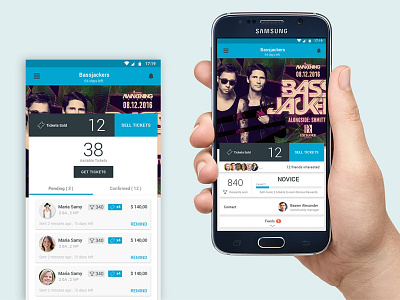 Events Android app android app design events mobile ui ux