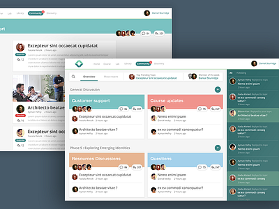 Forum new concept blog community concept education forum posts ui ux web