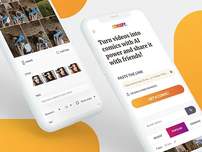 Comixify.ai ai comic comic strip mobile ui ux