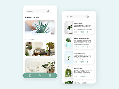 Plant Care App app design interior mobile plant ui ux