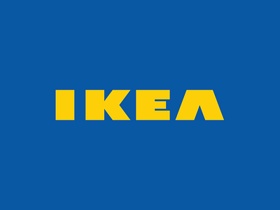 IKEA Redesign blue font furniture ikea mark minimal store type typo word wordmark yellow