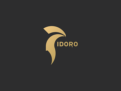 IDORO bird bust falcon gold helmet idoro logo luxury oro power premium statue