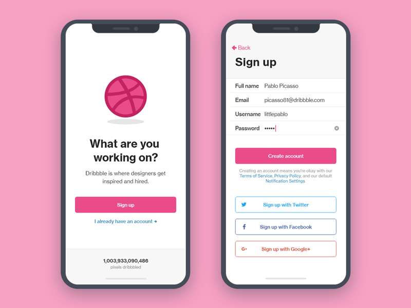 Daily UI #001 | Sign up app dailyui dribbble form interface ios ios 11 iphone x login sign in sign up ui