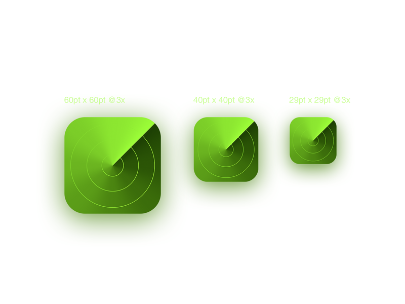 Daily UI #005 | App icon app radar screen simple green ios iphone x interface ui dailyui icon search