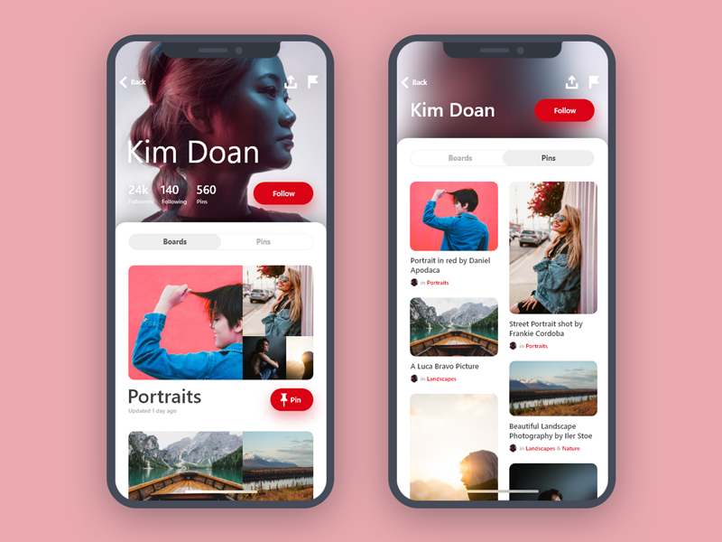 Daily UI #006 | Profile app photography screen simple card ios iphone x interface ui dailyui profile pinterest