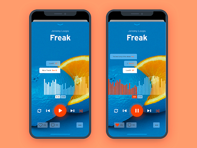 Daily UI #009 | Music Player app comment dailyui gif interface ios iphone x music music player screen soundcloud ui