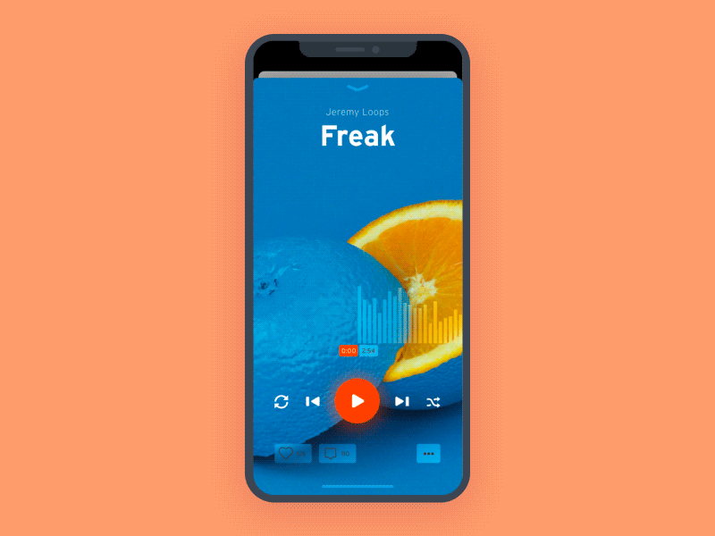 SoundCloud App Redesign app music screen gif soundcloud ios iphone x interface ui dailyui music player comment