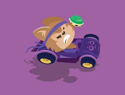Coyote Kart coyote design illustration kart nes racecar