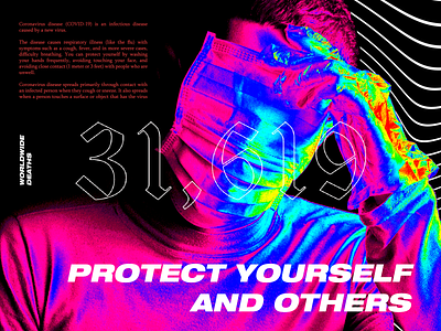 Corona aesthetic corona virus covid 19 design mask poster typography vaporware