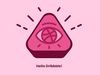 Hello Dribbble ! design dribbble hello hello dribbble illustration thank you welcome