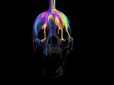 Shock and Awe digitalart illustration illustrator procreate skull