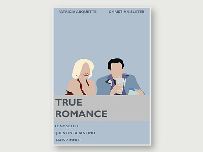 True Romance - Simplistic Movie Poster #3 art movie poster simplistic true romance