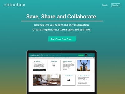 Blocbox - Hero header hero website