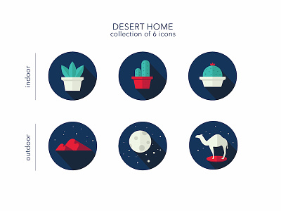Desert Theme Icons app cactus desert icon icons illustration logo plants ui
