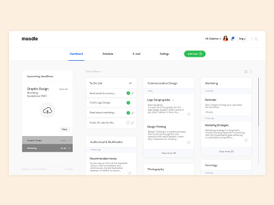 Moodle Redesign redesign concept simple ui ux web web desgin