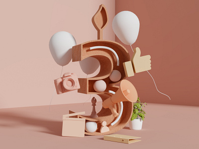 3 Years Bright Lisbon Agency 3d abstract blender3d render