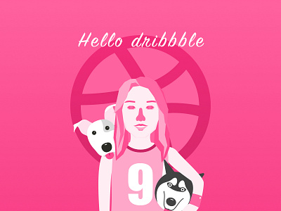 Hello Dribbble debut illustration