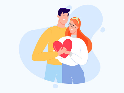 Harmony adobe illustrator boy boyfriend flat flat character flat illustration girl girlfriend illustration love lovely lover lovers pair relationship vector vector illustration