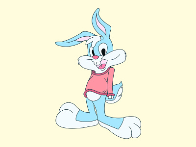 Bunny 🐰 bunny cartoon cartoon character cartoon illustration character flat flat character flat illustration hare hero illustration looney tunes rabbit vector vector illustration