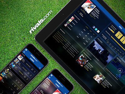 Rivals.com android design ios mobile first ncaa product design sports tablet uiux design