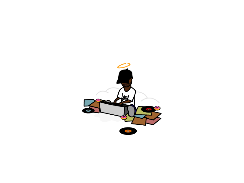 J Dilla animation dc loves dilla dilla gif hip hop illustration music record tribute vector