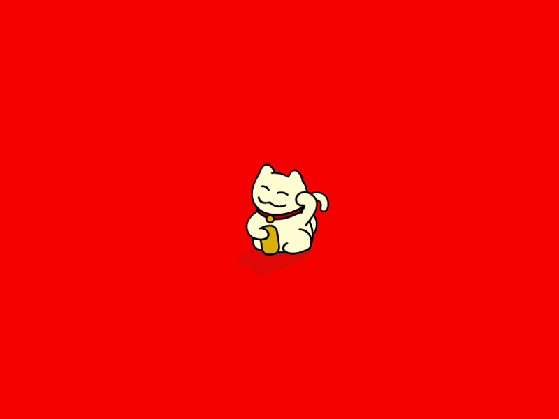 Maneki-neko animation cat good luck illustration japan japanese kitty lucky charm maneki neko talisman
