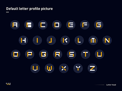 Default letter profile picture graphic design ui