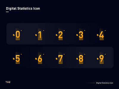 Digital Statistics Icon graphic design ui