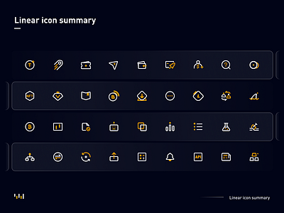 Linear icon summary