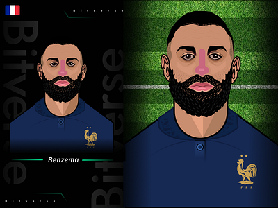 World Cup Series - Karim Benzema graphic design