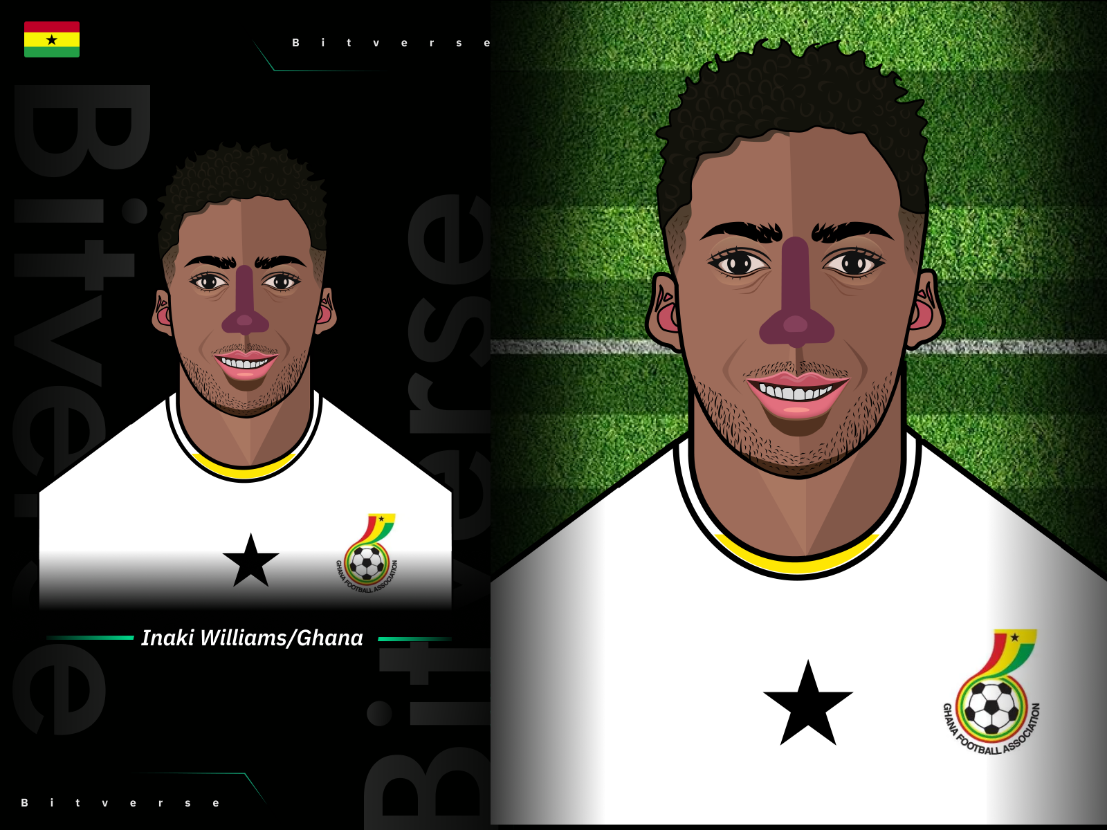 World Cup Series - Karim Inaki Williams/Ghana graphic design