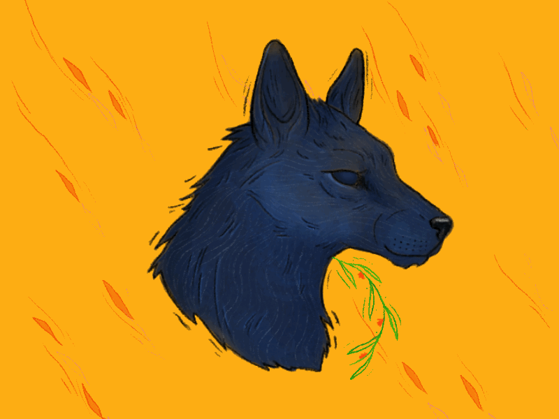 "Never forget how wildly capable you're." animatedgif animation 2d concept flow illustration wolf wolfgif wolves