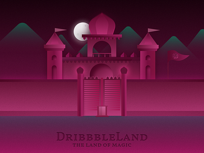 DribbbleLand - The Land of Magic debut imagination magic mahal palace pink shades shades thanksgiving