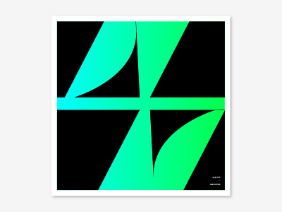 Project #43 album cover album design ambigram art direction custom type gradient posters sharp edges typography