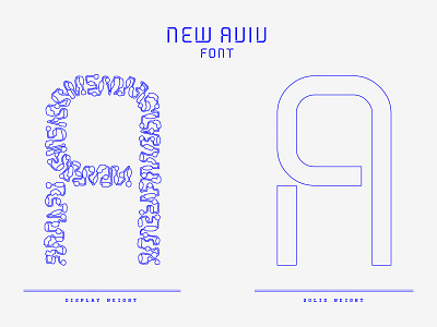 Project #46 bauhaus architecture blue collaboration custom font drawn font hand made new aviv font new york rami moghadam tel aviv traffic