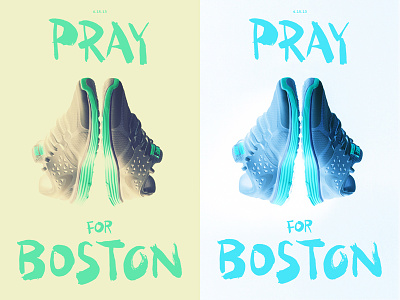 Project #47 blue boston boston marathon boston marathon bombing brush type green handdone type marathon pray pray for boston sneakers typography